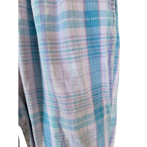 Vintage GAP 90s Blue Plaid Cotton Tapered Pants Size L - Picture 3 of 6